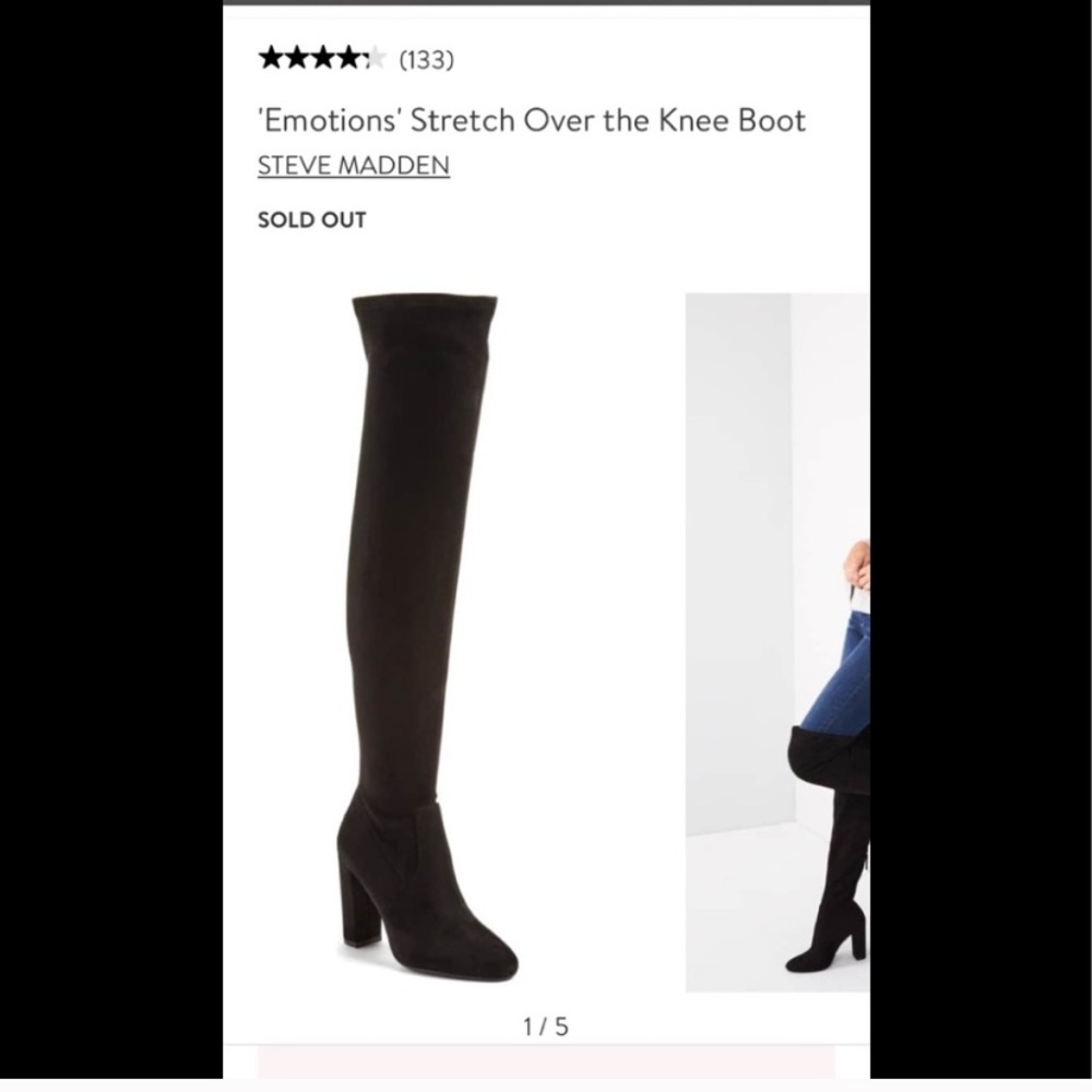 “Emotions” Stretch Over Knee Boots by Steve Madden